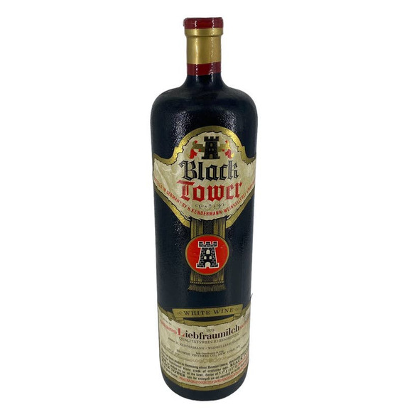 Black Tower Accents Vtg Empty Black Tower White Wine German Crock